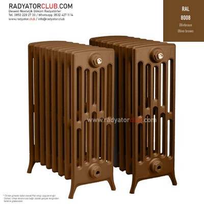 Kdr-6-75 Kolonlu Ayaklı Döküm Radyatör, ral 8008 |  5 Kolon